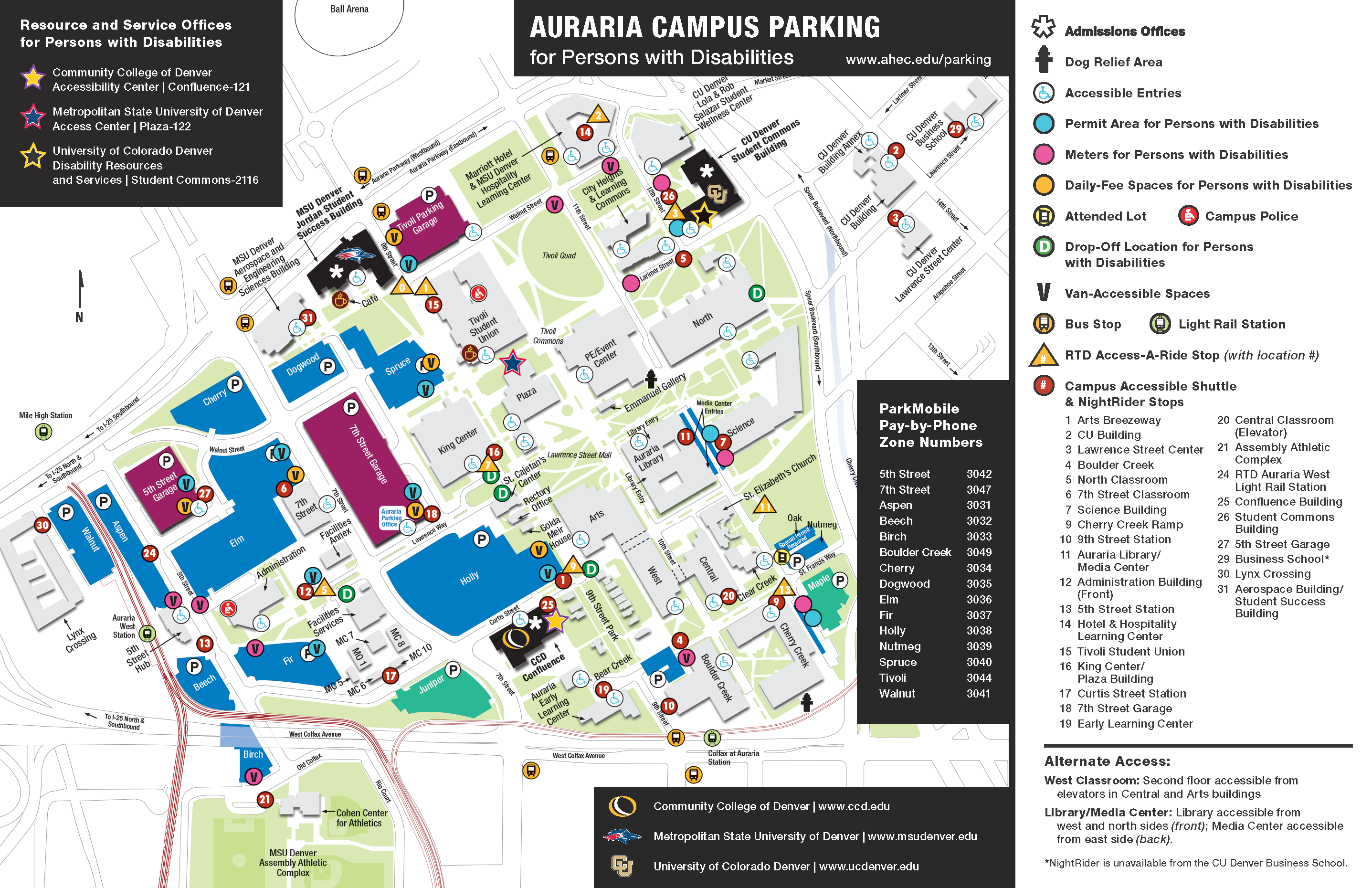 Auraria Campus Parking for Persons with Disabilities