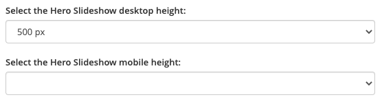 Select hero slideshow height