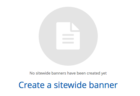 Create a sitewide banner