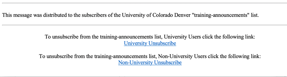 unsubscribe message image