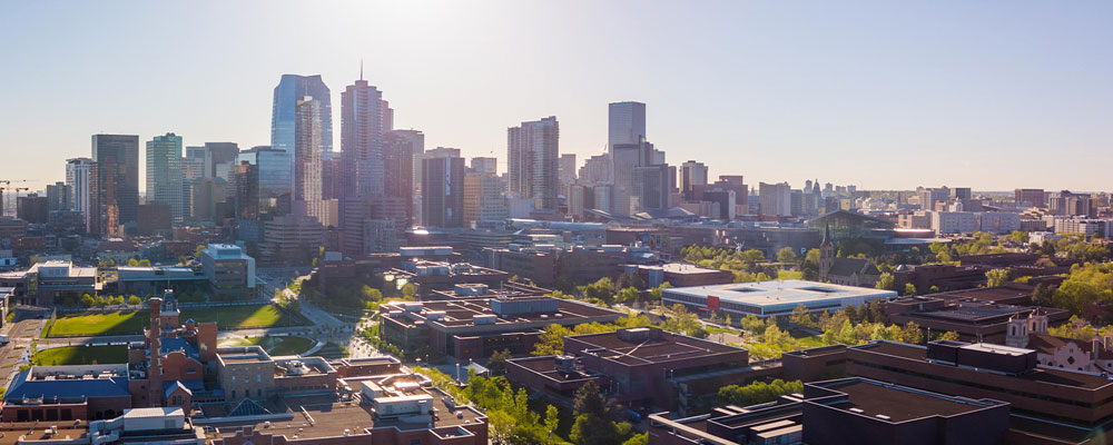 Aerial view of CU Denver campus