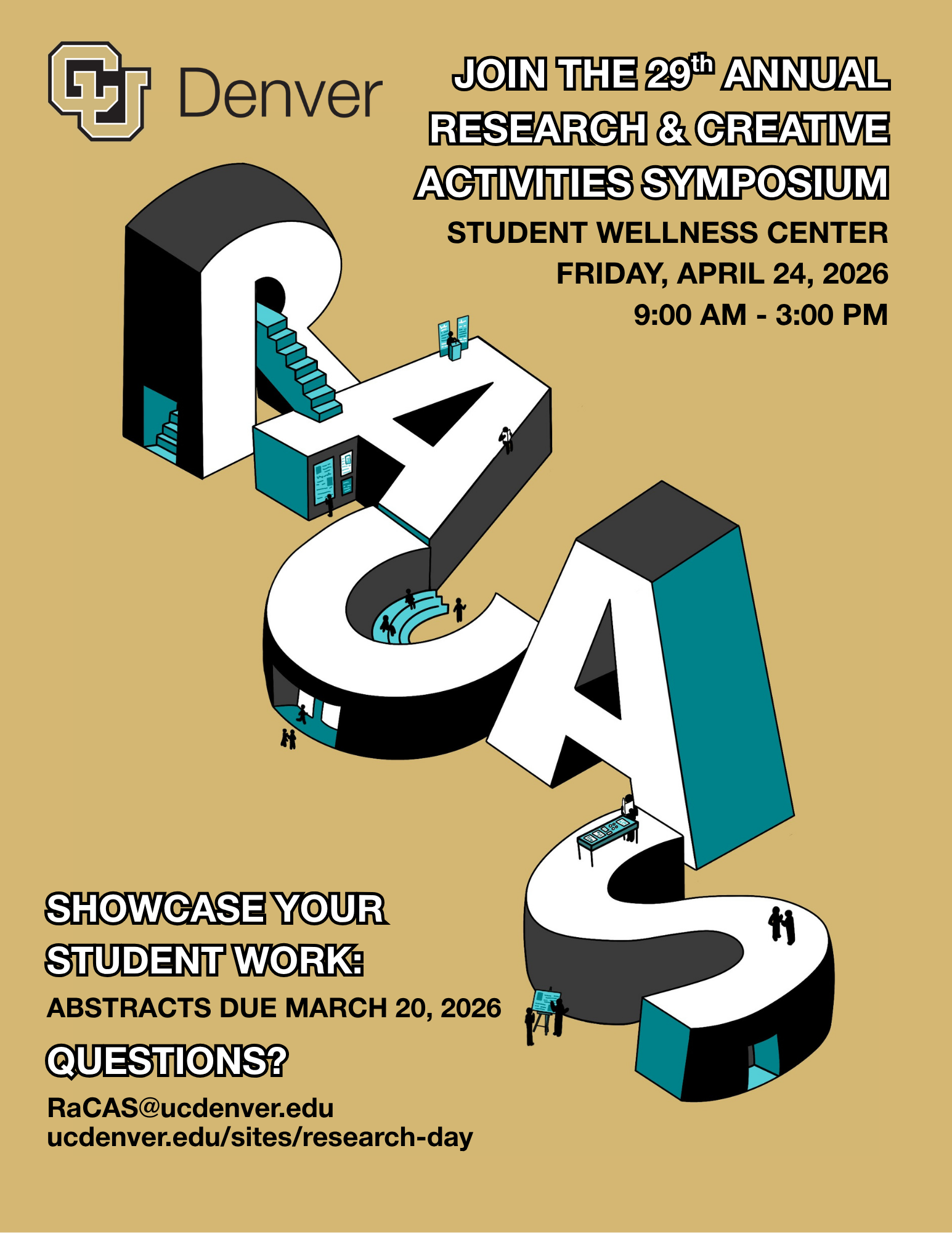 Join the 29th Annual Research and Creative Activities Symposium, Friday, April 24, 2026.