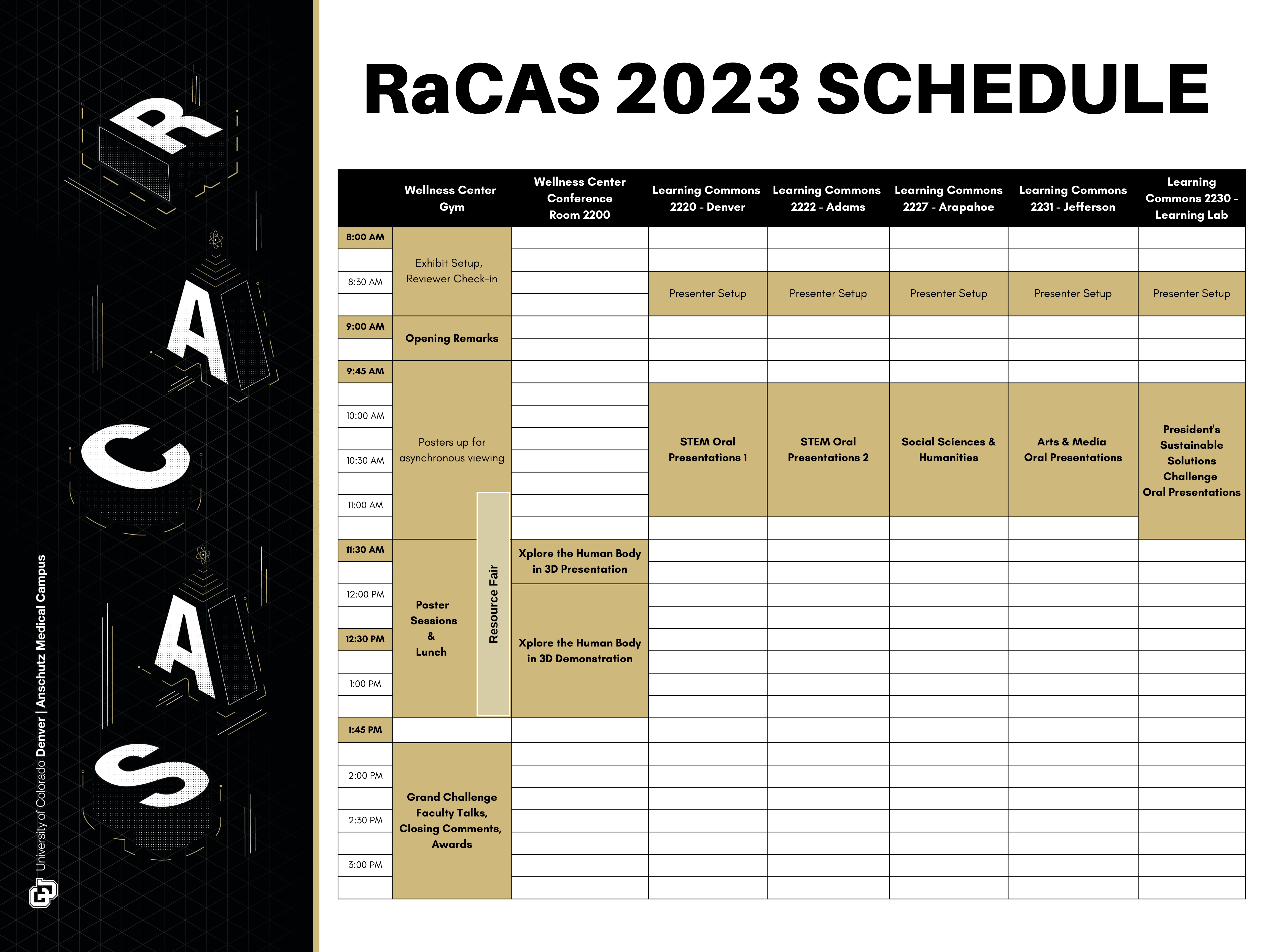 RaCAS 2023 Large Schedule