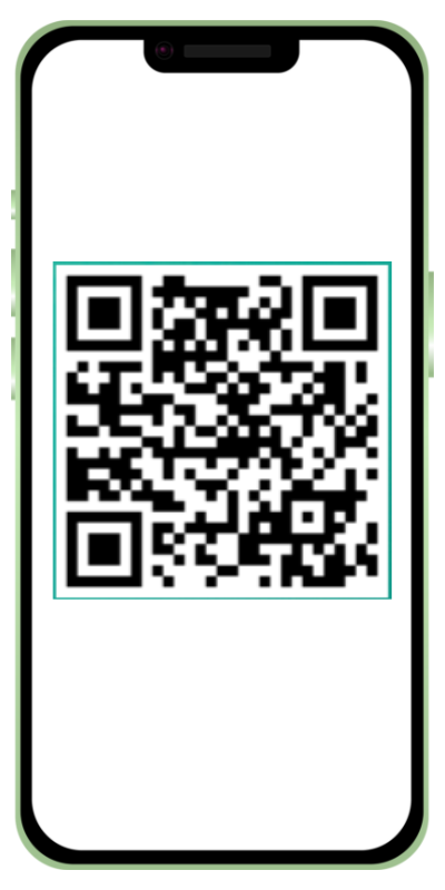 Imnage of a smartphone with the My SSP qr code on it