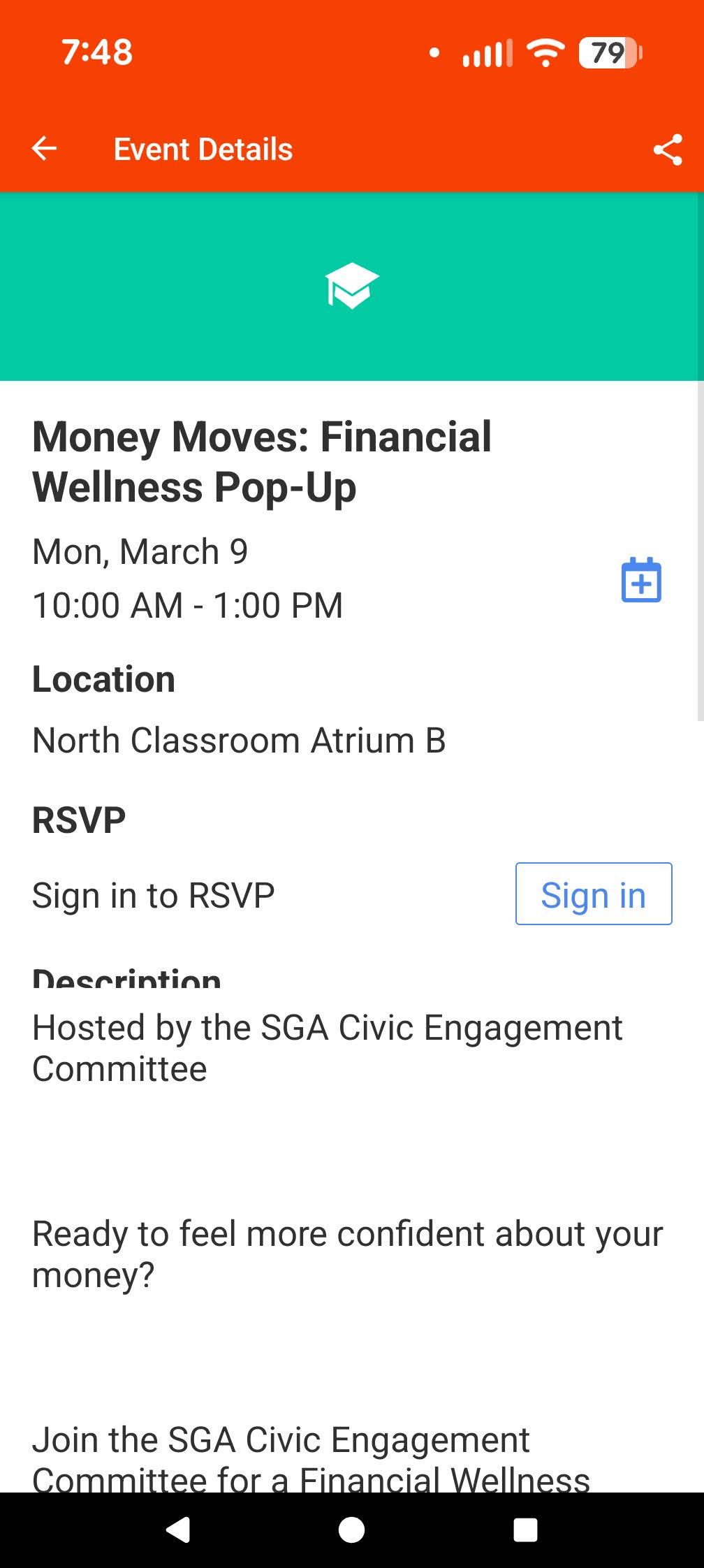 financial wellness pop-up event information