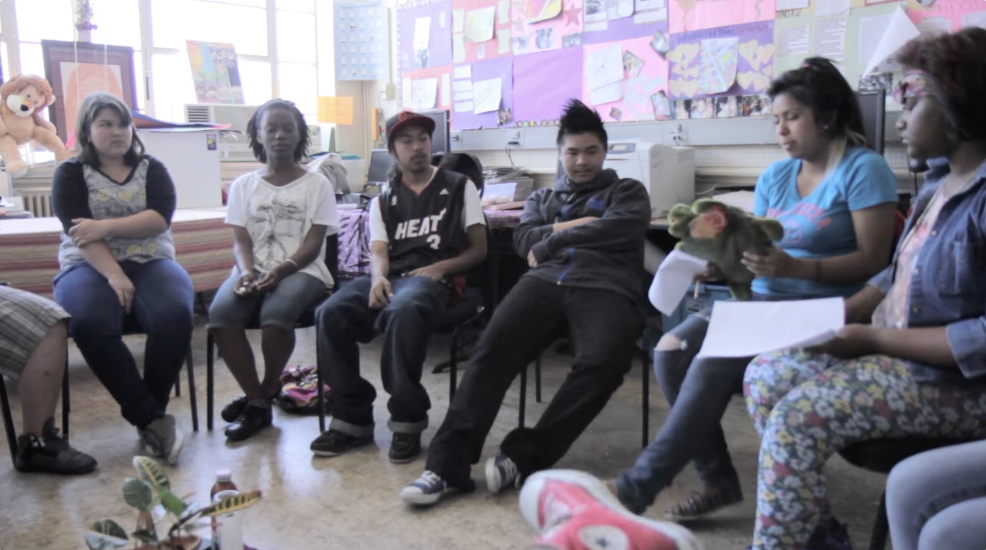 Student sitting in a Circle