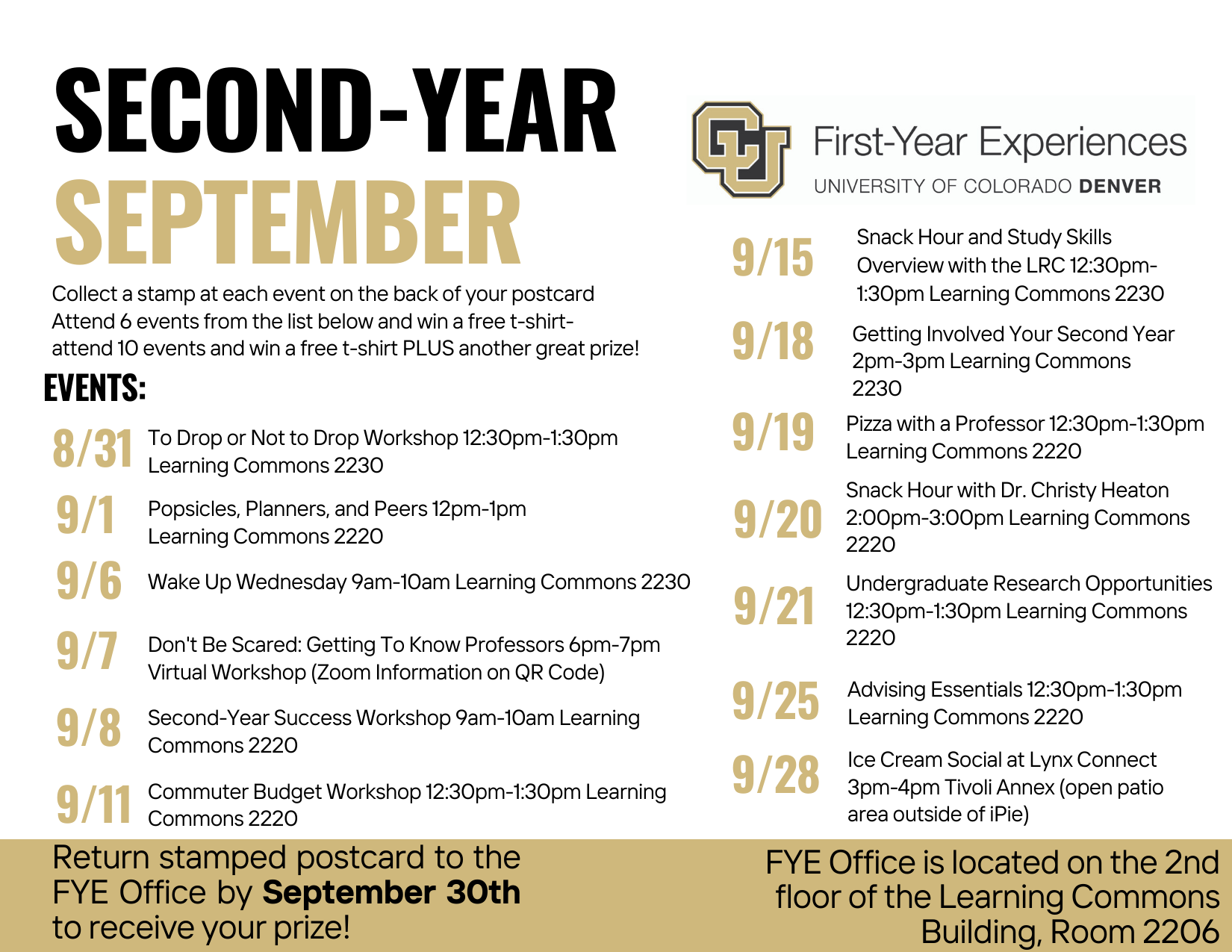 A list of events occurring in September