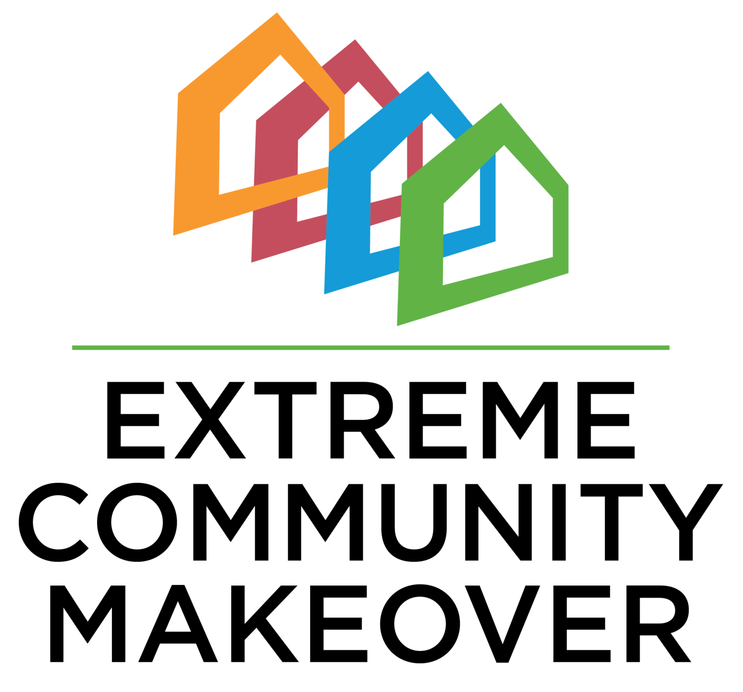 Logo with 4 images of a house
