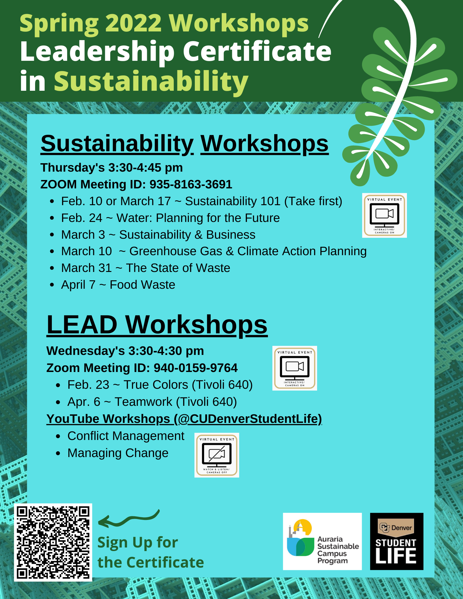 LC-Sustainability Workshops SP22