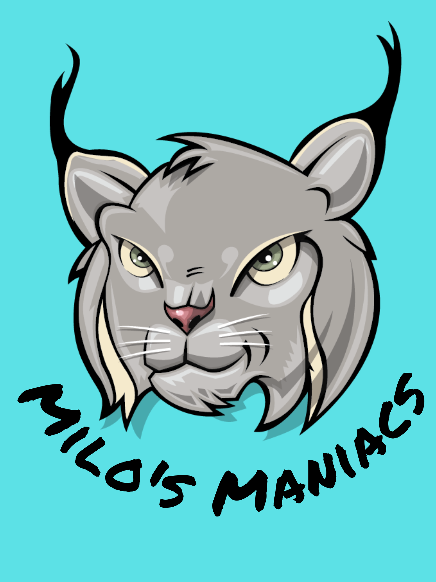Cartoon image of Milo the Lynx, our mascot