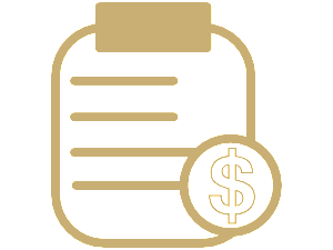 admissions icon notebook and dollar sign
