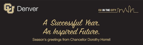 A Successful Year. An Inspired Future. Season's greetings from Chancellor Dorothy Horrell