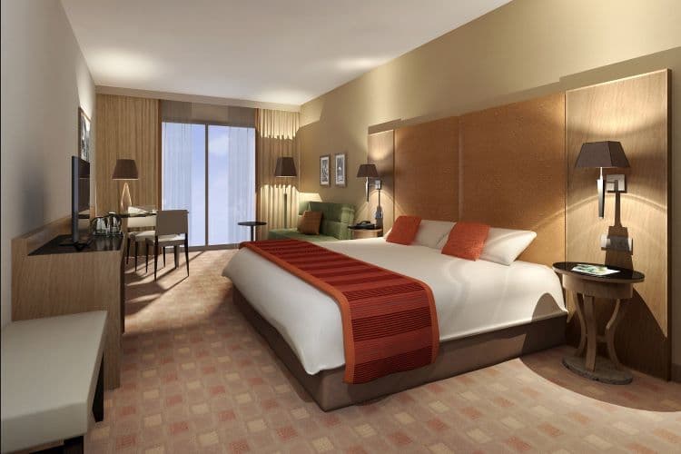 Single-bed hotel room