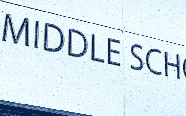 Middle School building sign