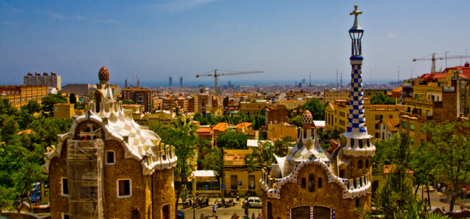rooftops in Barcelona