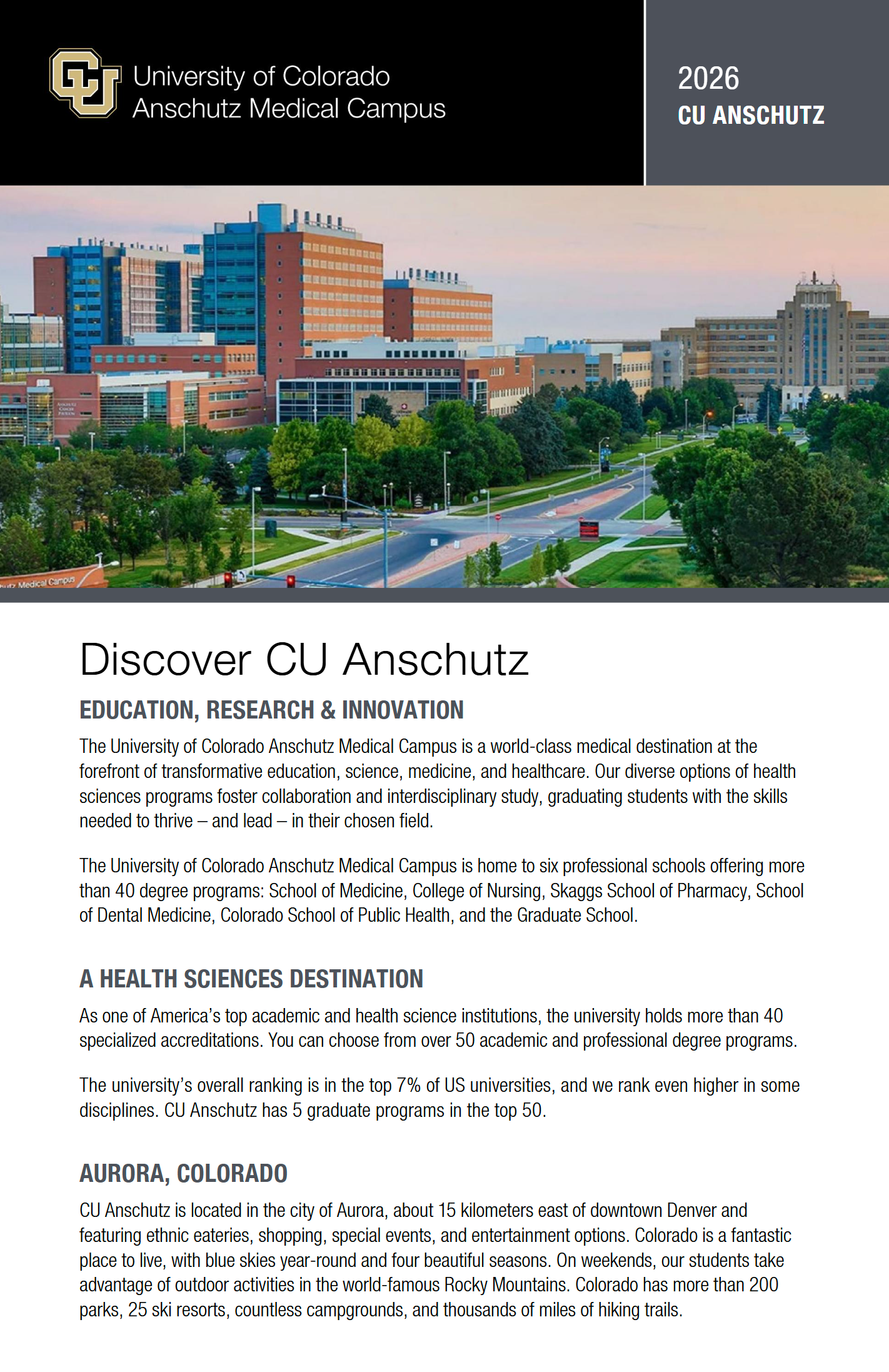 Discover CU Anschutz