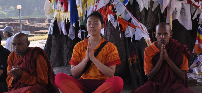monks meditating in Nepal