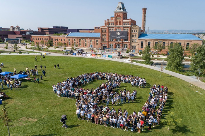 CU Denver students at Commencement