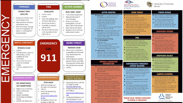 CU Denver emergency response guide