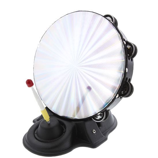 switch adapted tambourine with a drum stick