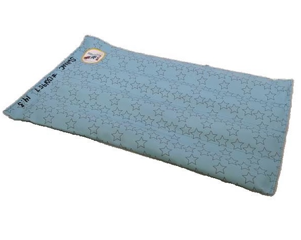 soft rectangular pad with a star pattern