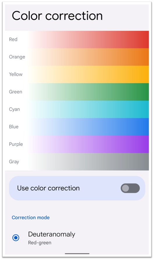Color Correction Adjustment