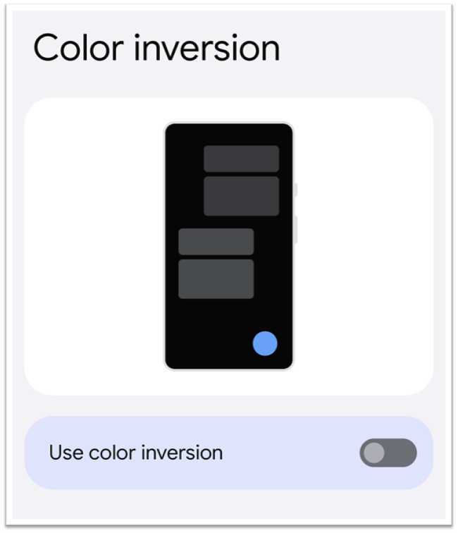 color invert settings