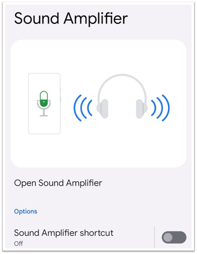 sound amplification settings