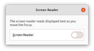 screen reader settings