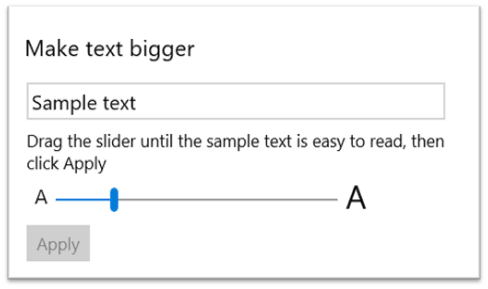 text size settings