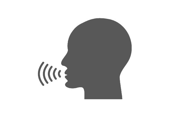 face silhouette with speech bubbles icon