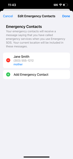 Emergency Contact Ios iOS Emergency Preparedness - Spanish