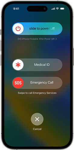 Emergency Screen. Ios iOS Emergency Preparedness