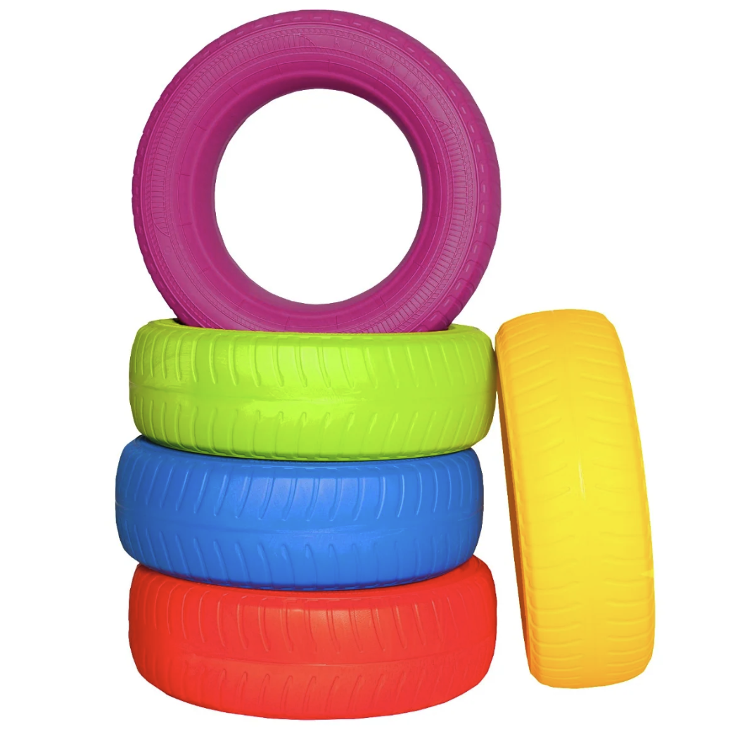 Colorful Obstacle Course Tires