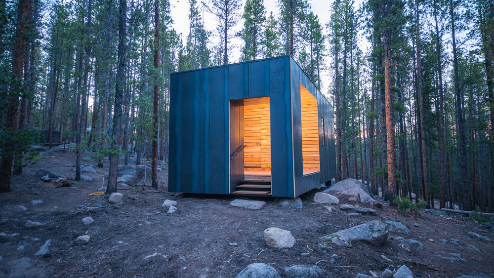 College of Architecture and Planning cabin project in the forest