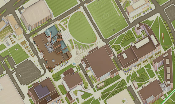 Campus map rendering