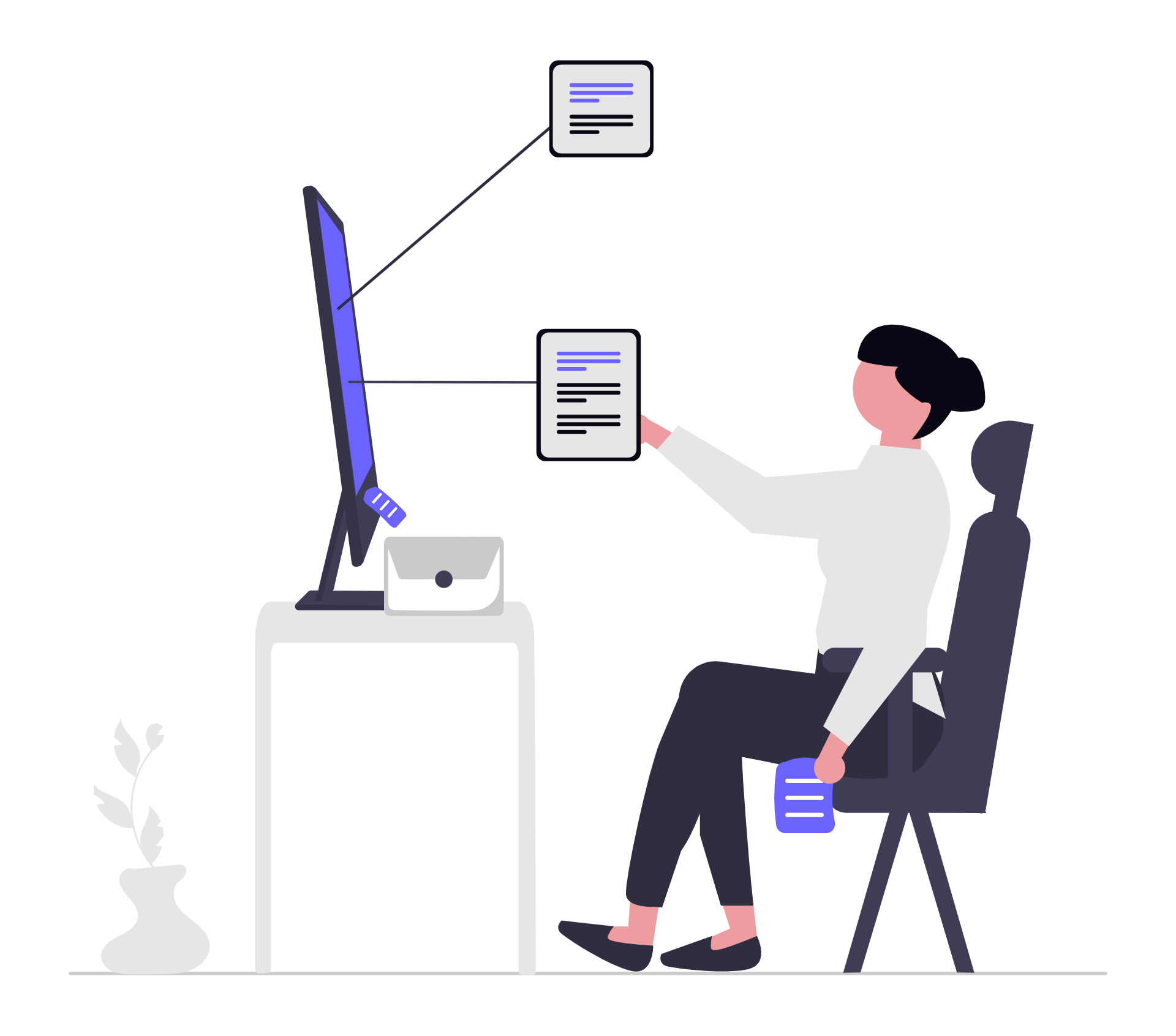 Illustration representing task organization, meeting preparation, and team productivity.