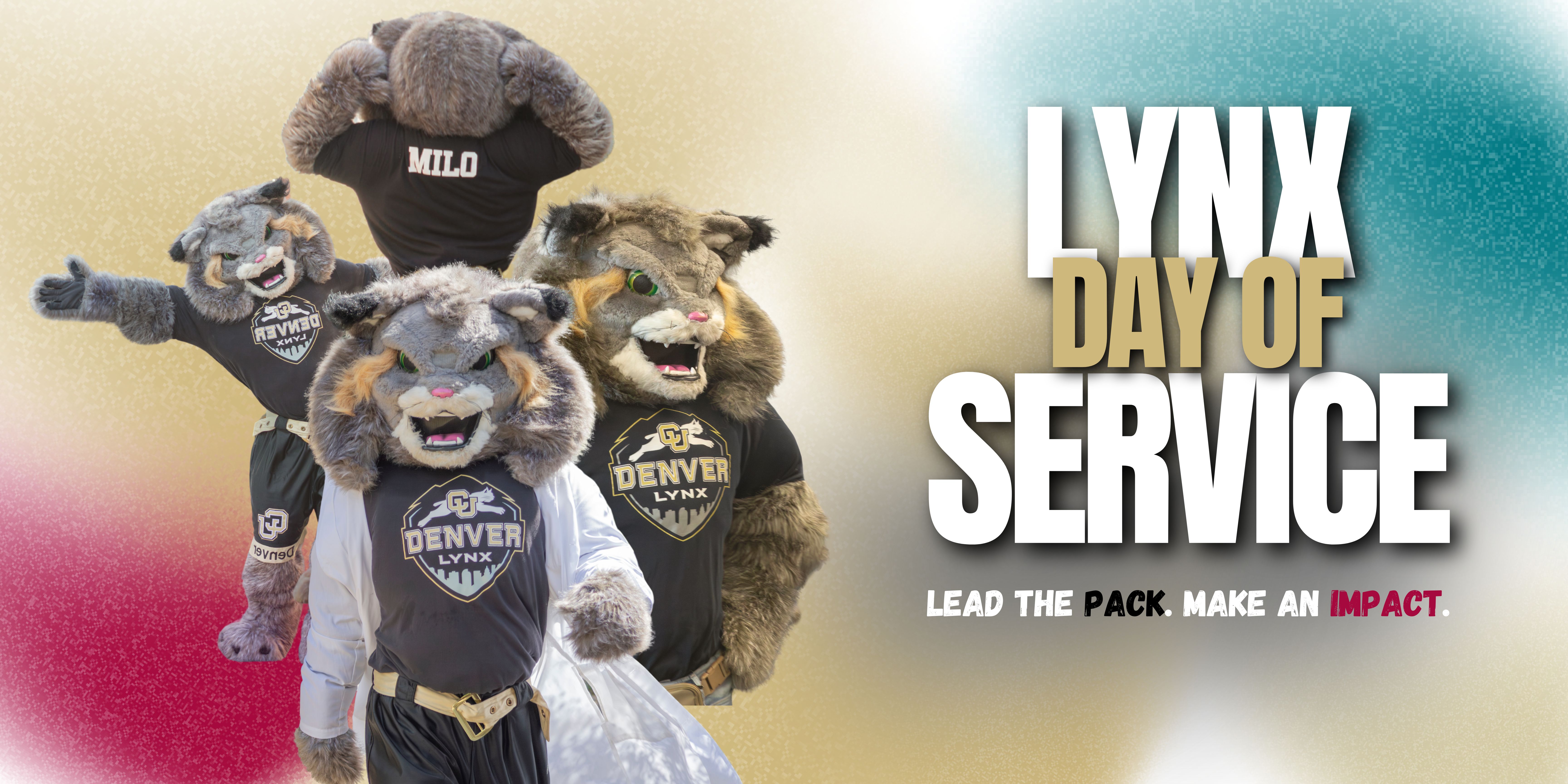 Lynx day of service promo image with Milo the Lynx